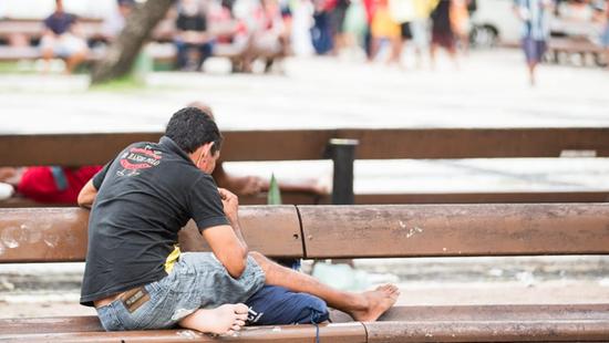 Pessoas em situação de rua no Centro de Fortaleza