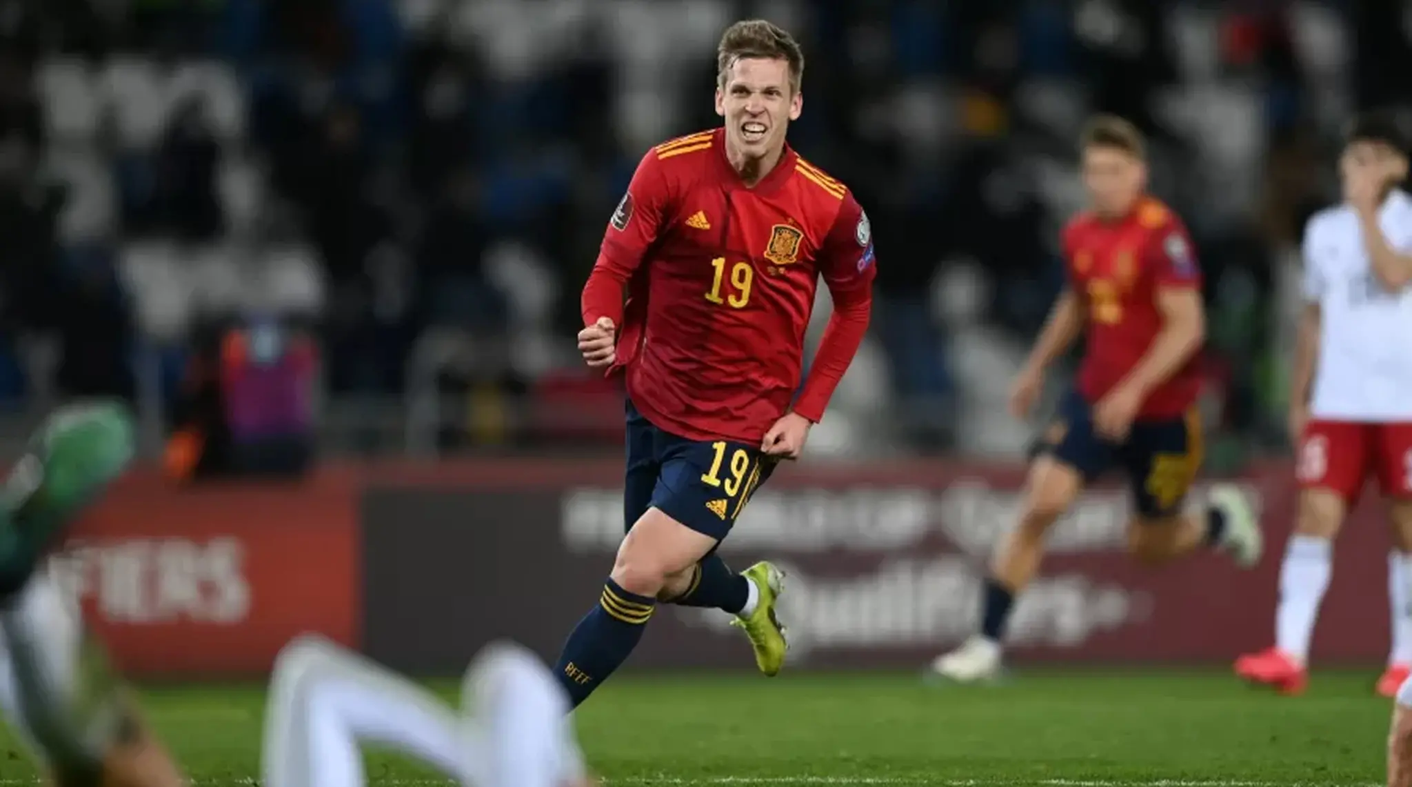 Foto de Dani Olmo, jogador da seleção da Espanha