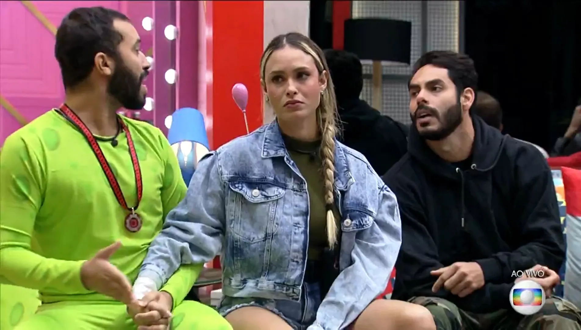 Gilberto, Sarah e Rodolffo discutiram sobre votos durante formação de paredão