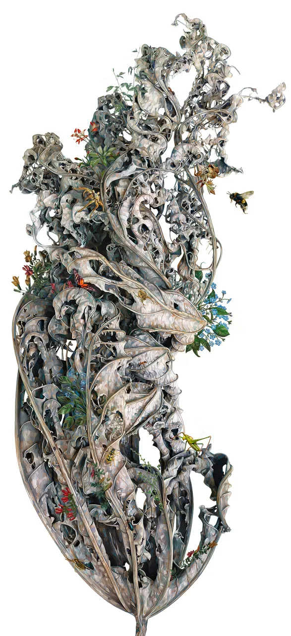 A folha seca de Torém atraiu o olhar do artista. Segundo a curadora Izabel Gurgel, os materiais podem vir da Amazônia brasileira (onde Sérgio Helle fez residência artística em 2018),  Jardim Botânico (RJ) e Parque do Cocó, em Fortaleza