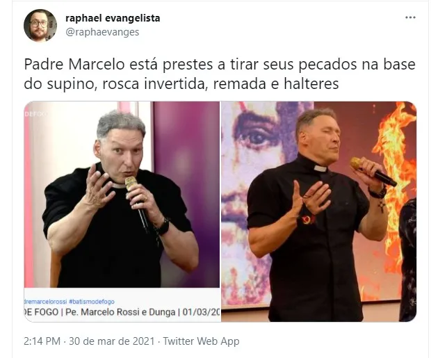 Twitter movimentou o nome de padre Marcelo Rossi