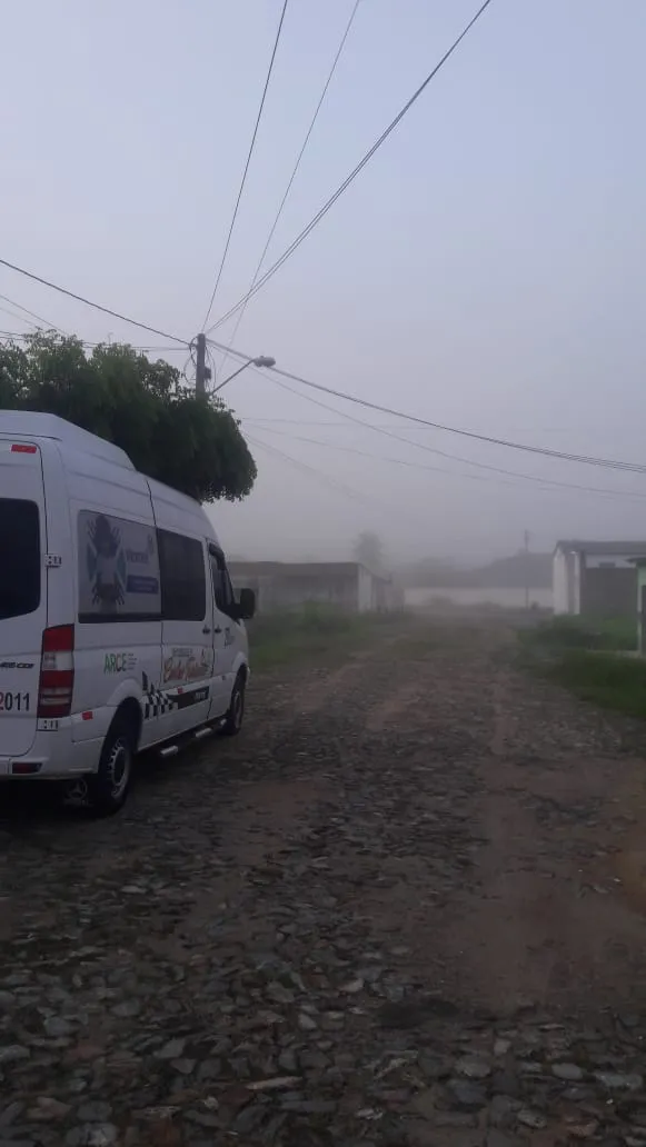 Em Nova Russas, o céu amanheceu nublado