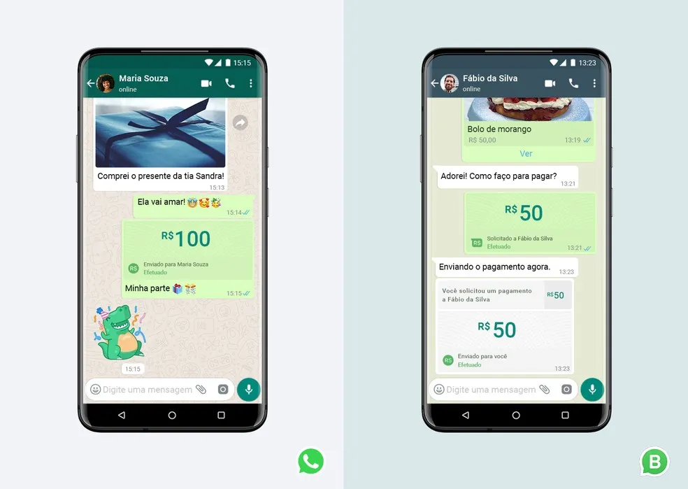 Envio de dinheiro será feito pelo próprio chat