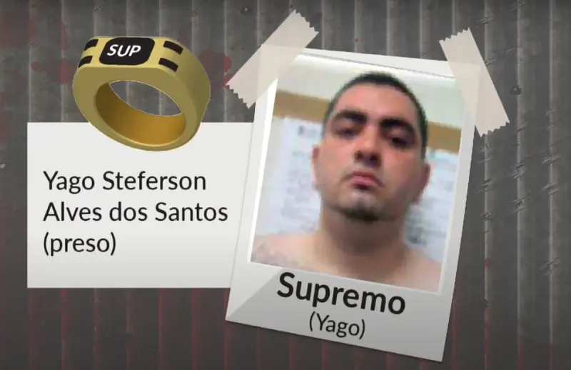 Yago é apontado pela Polícia como o dono de um dos sete aneis templários que distingue a alta cúpula do grupo criminoso