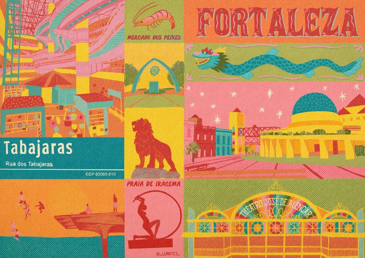 A cidade em detalhes vibrantes para Luize Santiago