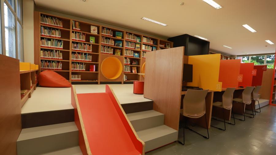 Detalhe do espaço infantil da Biblioteca Estadual do Ceará