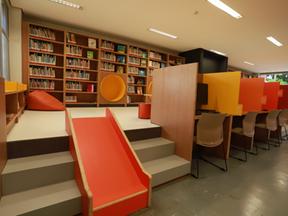 Detalhe do espaço infantil da Biblioteca Estadual do Ceará