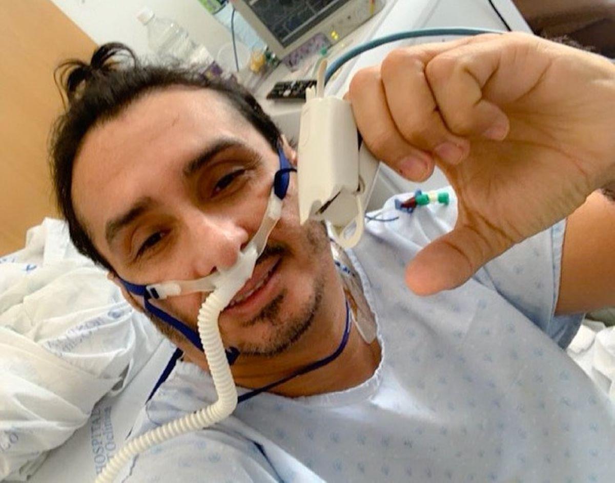 Foto de Vicente Nery ap?s deixar UTI