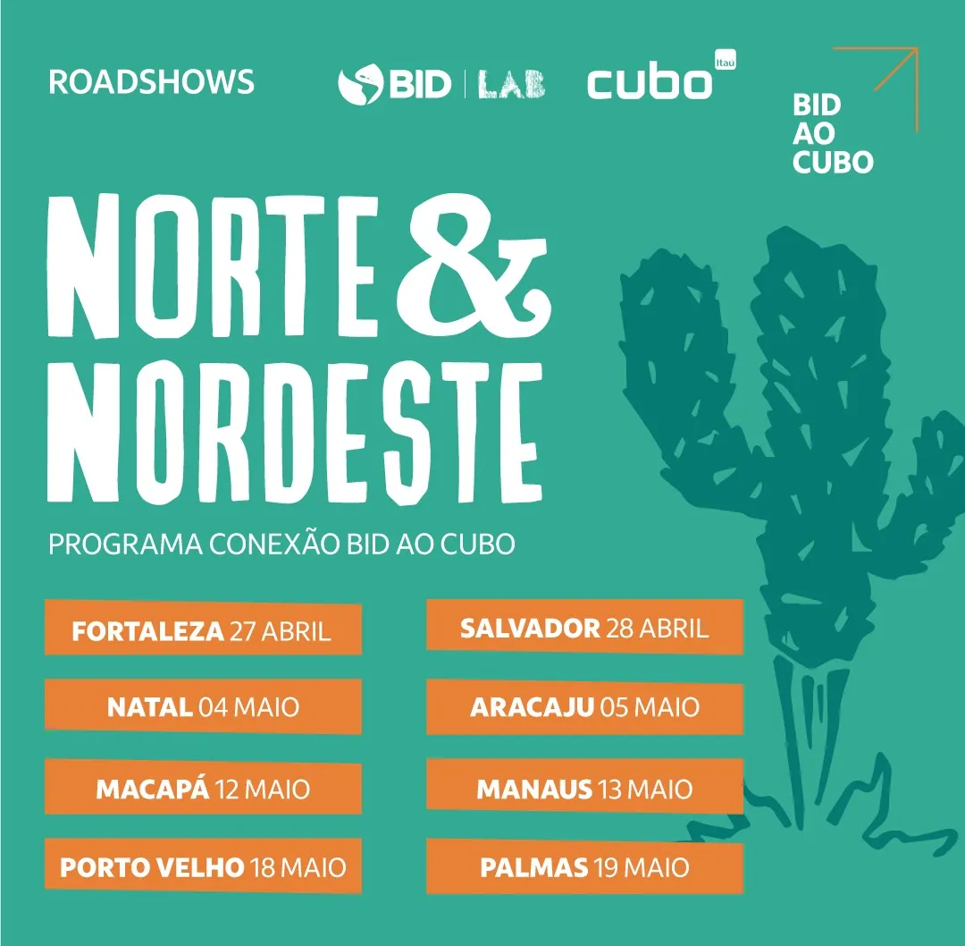 Cronograma de eventos do BID ao Cubo Norte e Nordeste