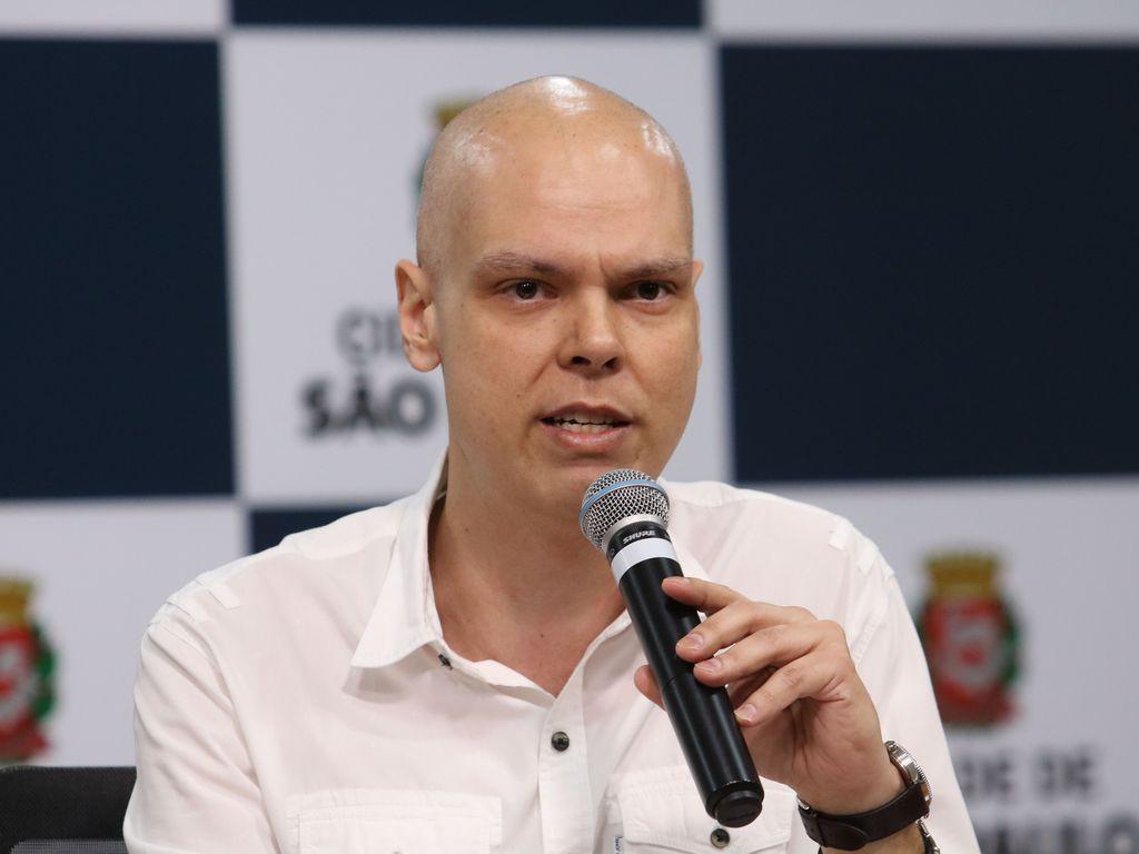 Bruno Covas em coletiva de imprensa