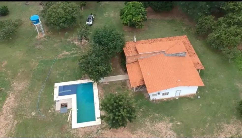 Vista aérea de sítio obtido por grupo criminoso