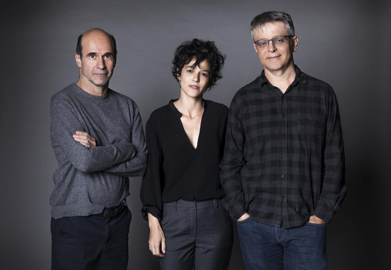 George Moura (roteirista), Luísa Lima (direção artística ) e Sergio Goldenberg (roteirista)