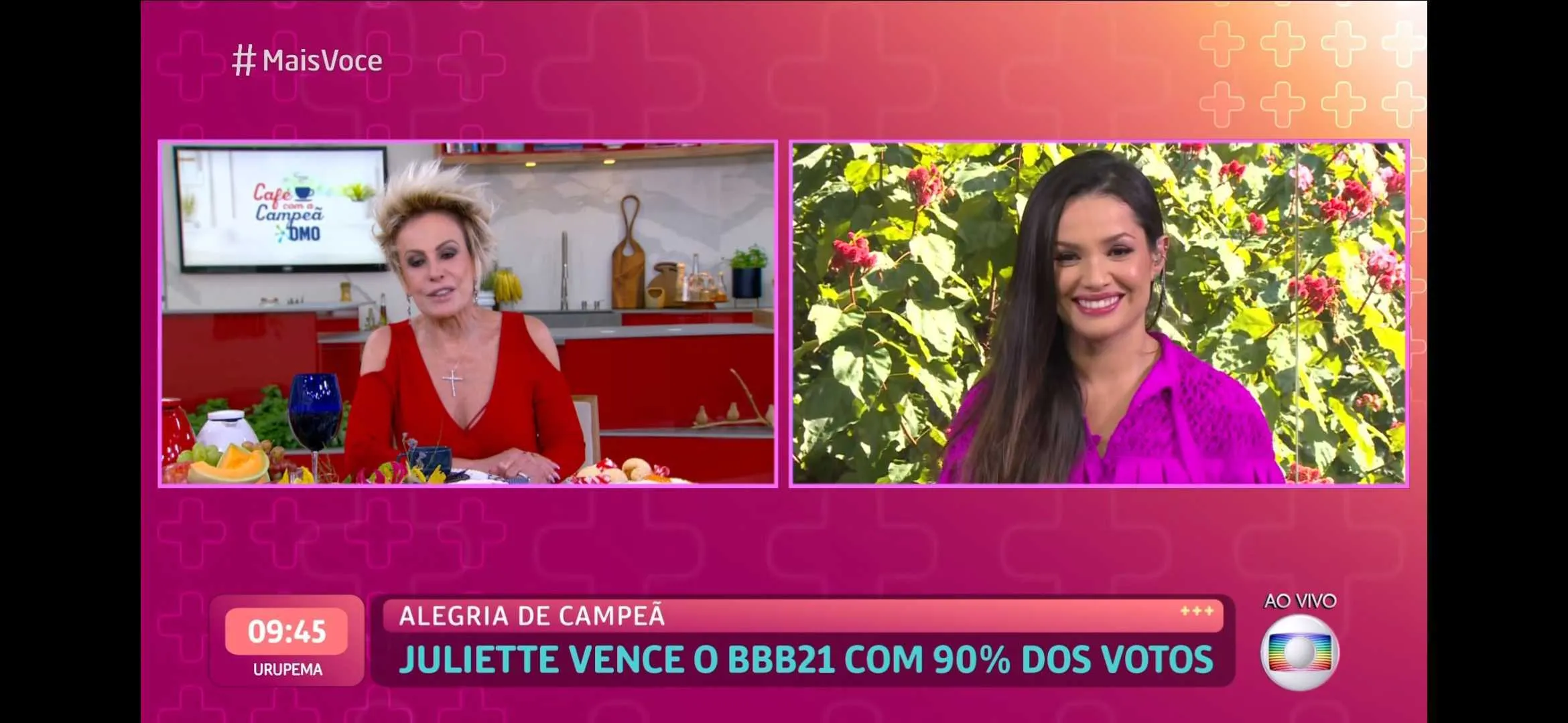 Ana Maria Braga mostrou vídeo de amor dos fãs por Juliette