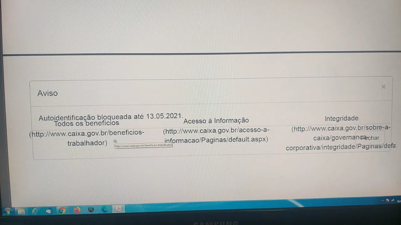 Clientes relatam que não estão conseguindo ter acesso ao extrato detalhado do FGTS
