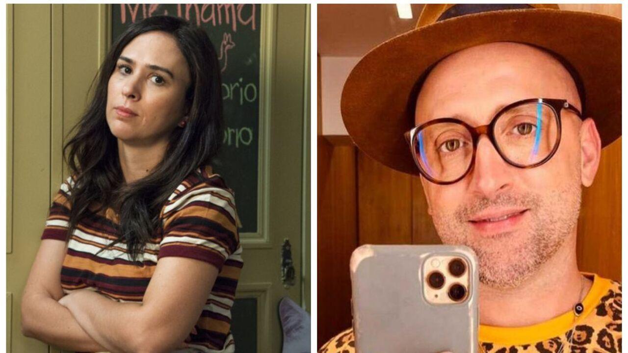 Tatá Werneck e Paulo Gustavo em fotos diferentes