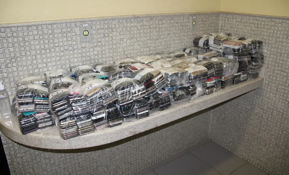 Celulares apreendidos em penitenciárias no Mato Grosso do Sul