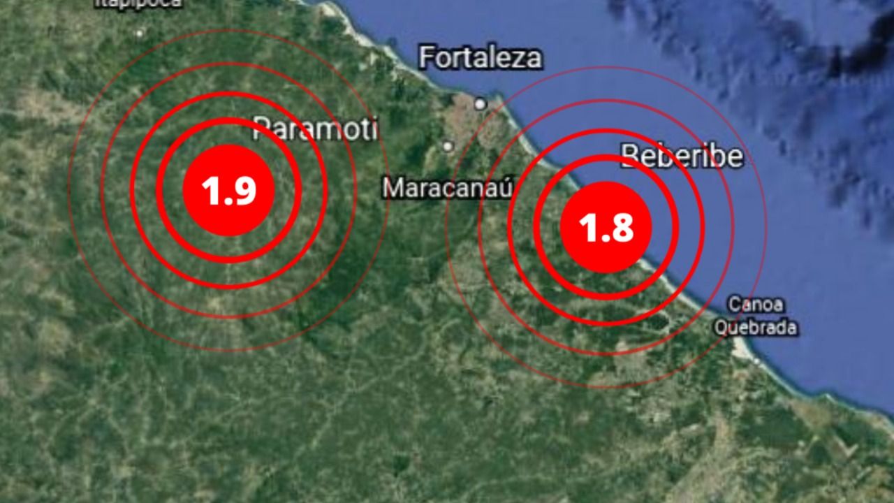 Tremores de terra em Paramoti e Beberibe
