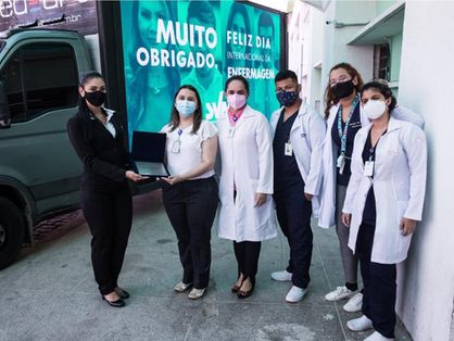 Ação institucional do Sistema Verdes Mares marca o Dia Internacional da Enfermagem em Fortaleza.