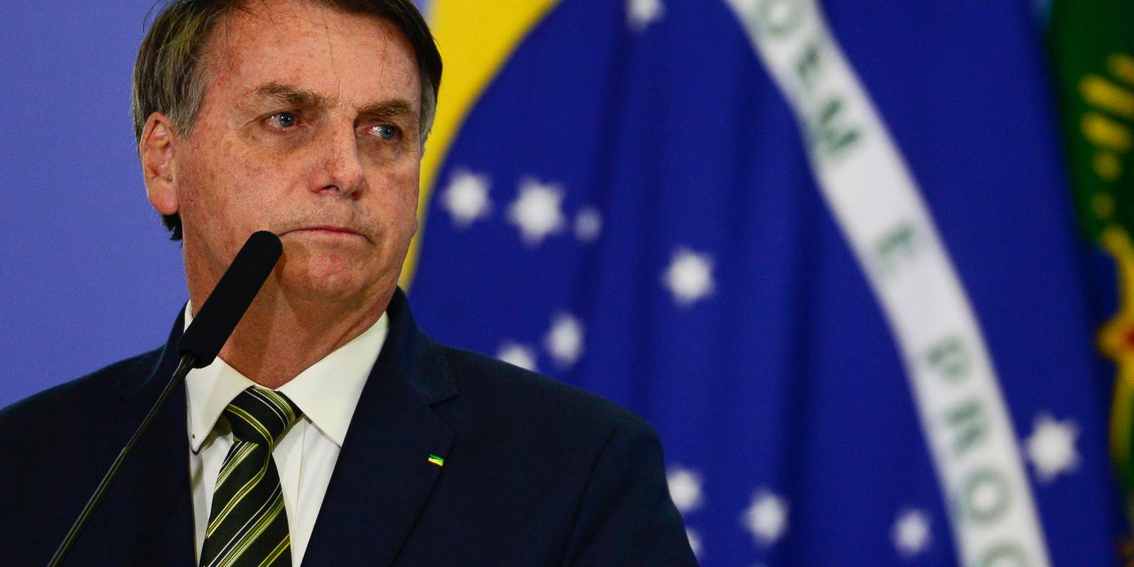 Jair Bolsonaro em discurso presidencial