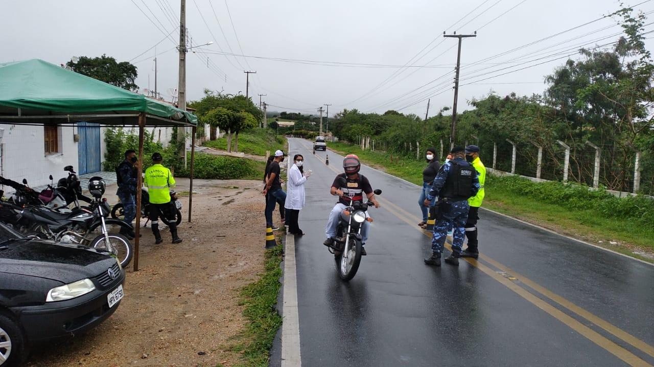 Barreira sanitária em Pedra Branca
