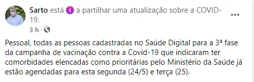 Prefeito anunciou a finalização deste público até terça-feira