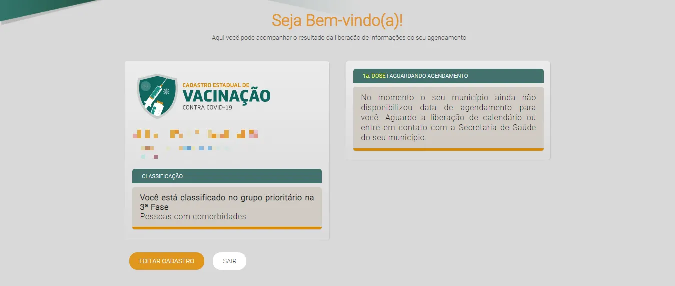 Edição de cadastro no Saúde Digital