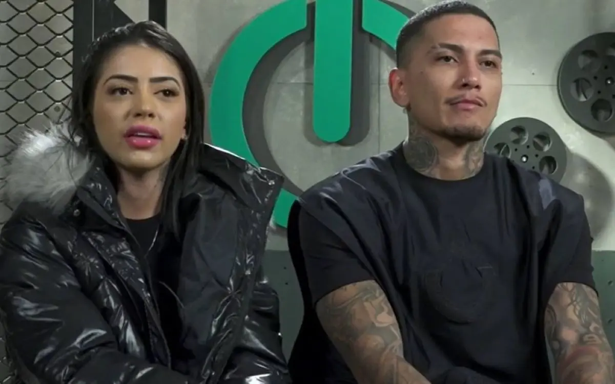 Casal mirella e dynho alves, que corre o risco de ser eliminado do power couple brasil