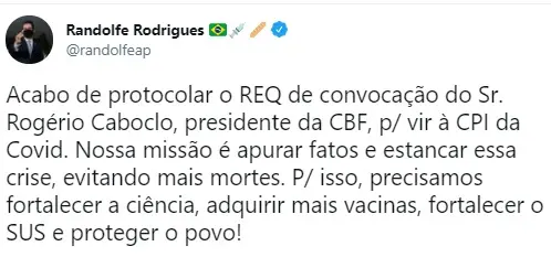 Pedido de Randolfe Rodrigues