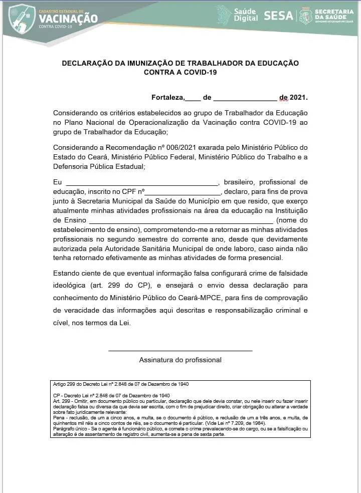 Profissionais que assinam a declaração se comprometem a retornar às atividades presenciais assim que as autoridades sanitárias julgarem seguro.