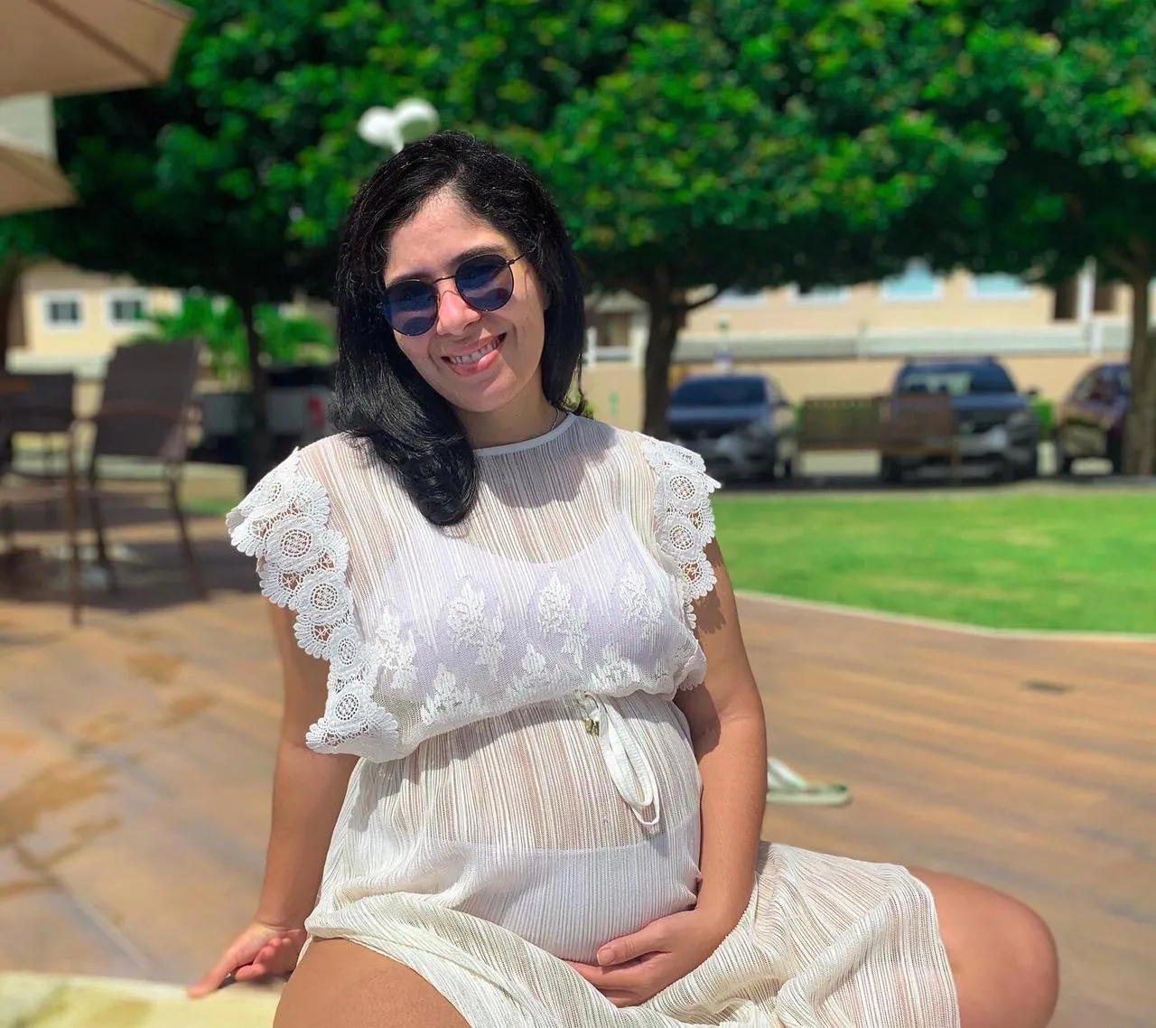 A gestante Ana Luiza não sentiu nenhum efeito depois da vacinação contra Covid-19 com o imunizante AstraZeneca/Oxford