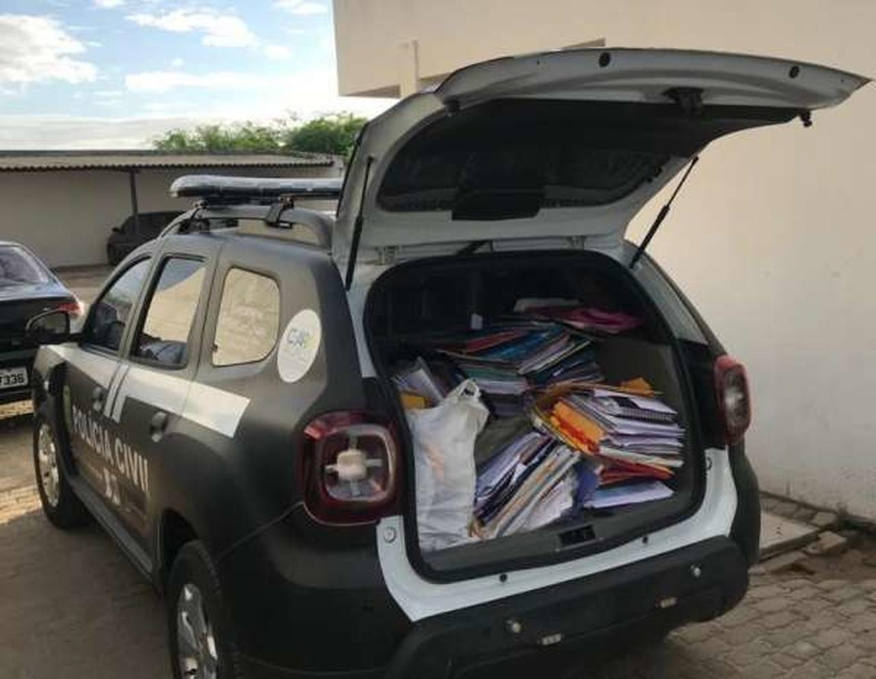 Material apreendido em operação policial