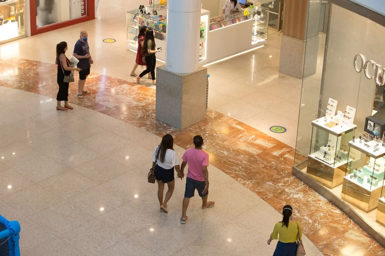 movimento em shopping