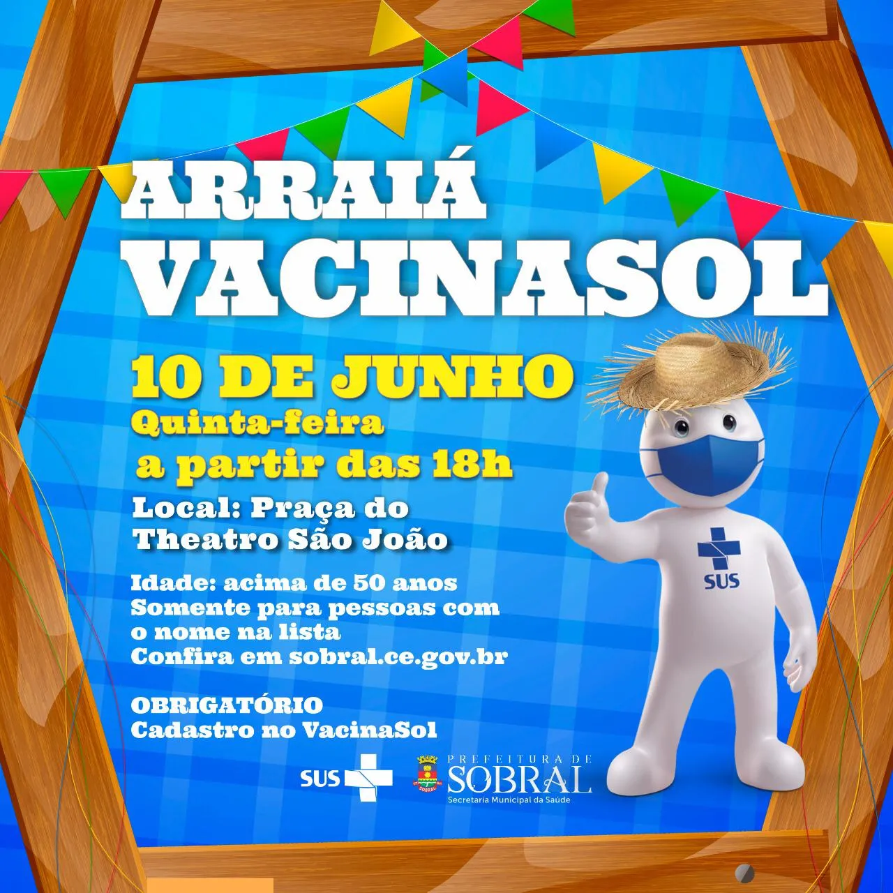 Vacinasol acontece na noite desta quinta-feira (10)