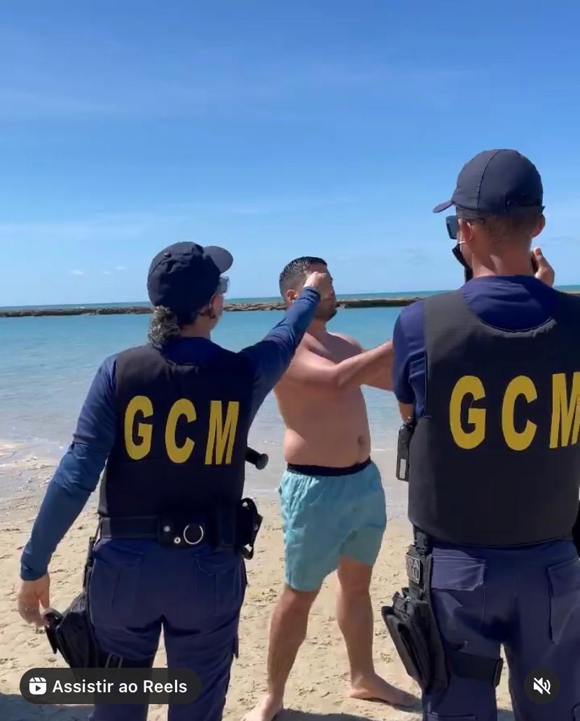 andré fernandes desrespeita decreto em praia de Pernambuco