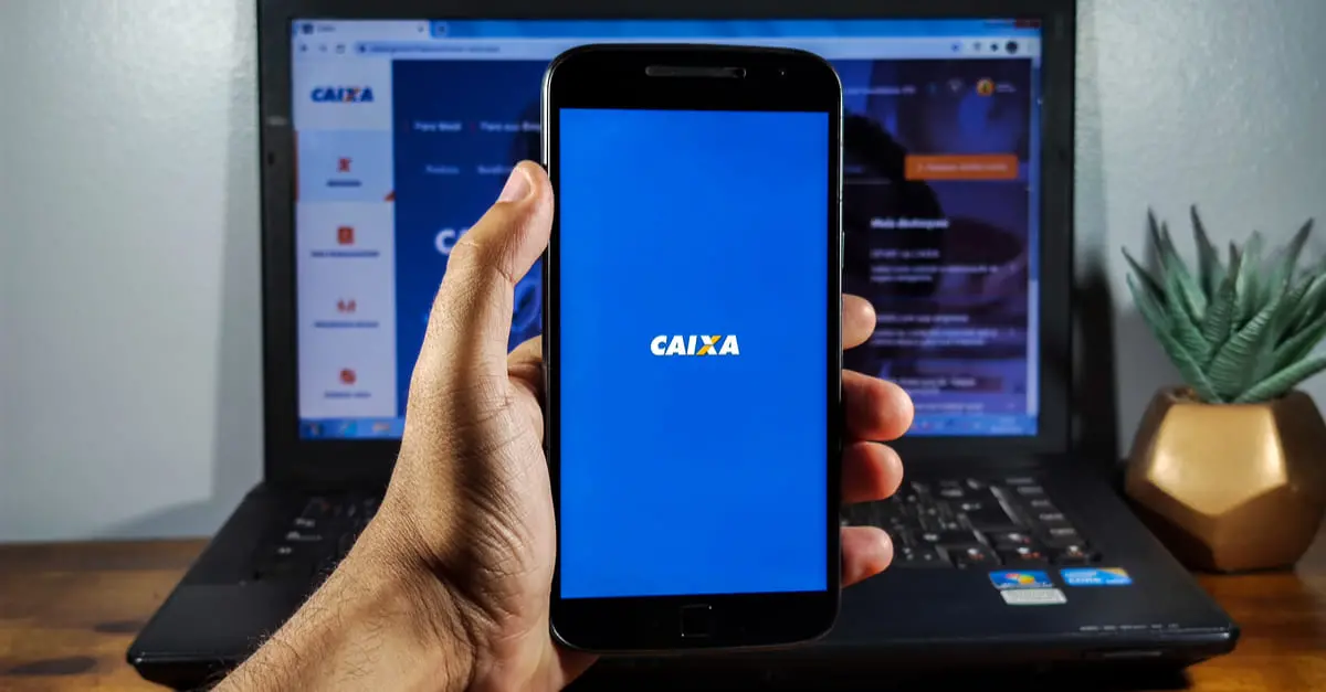 Aplicativo da Caixa Econômica Federal que ficou fora do ar neste dia 15/06