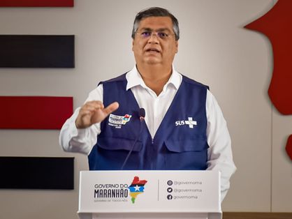 governador do maranhão flávio dino durante coletiva de imprensa