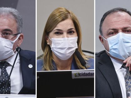 Marcelo Queiroga, Mayra Pinheiro, Eduardo Pazuello