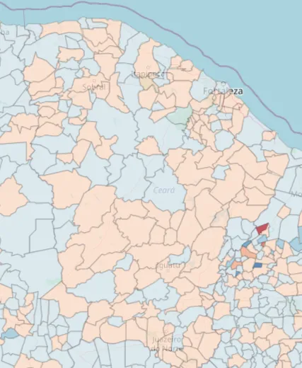 Fortaleza, por exemplo, vacina mais pessoas de outras cidades do que tem residentes vacinados em outros municípios.