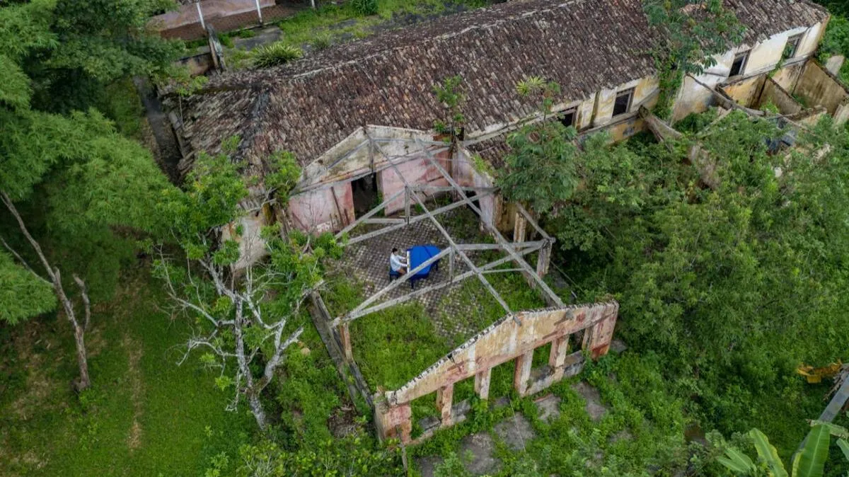 Foto tirada nas Ruínas da Caridade, em 2 e junho último
