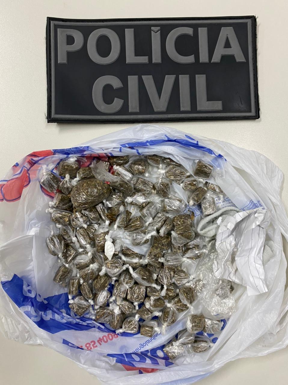 Maconha e cocaína apreendida pela Polícia Civil no Ceará