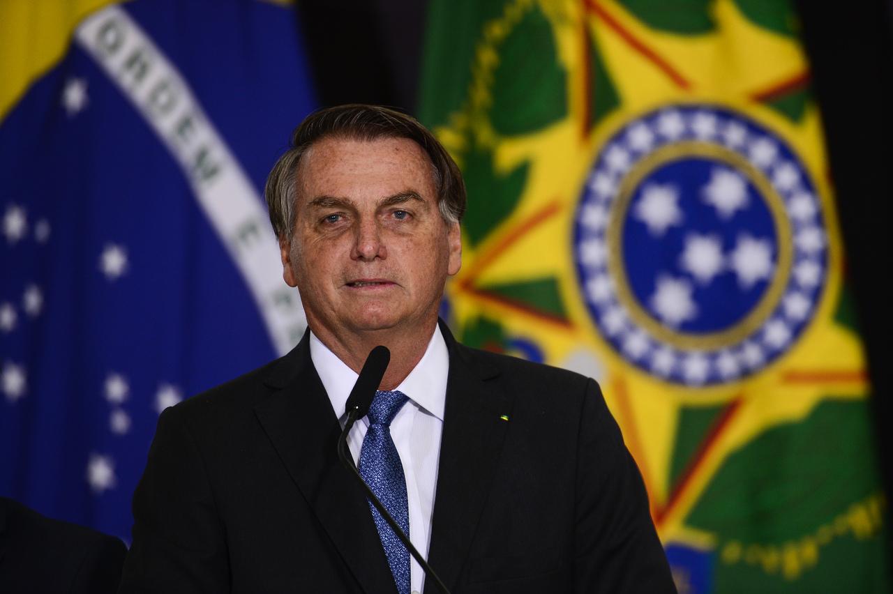 Jair Bolsonaro em discurso como presidente da República