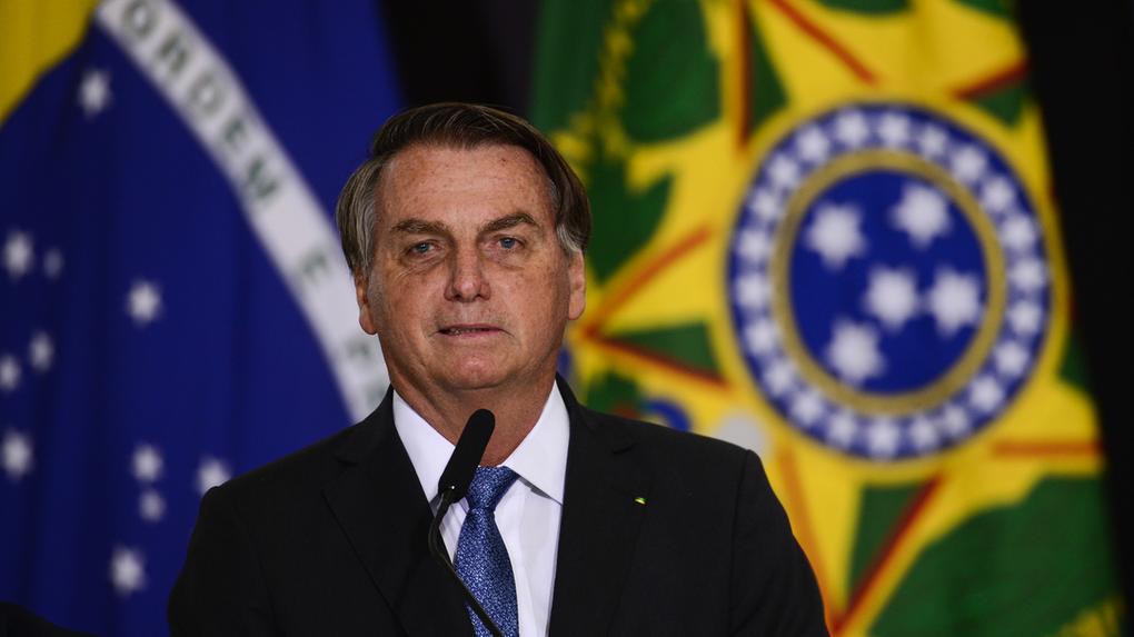 Jair Bolsonaro em discurso como presidente da República