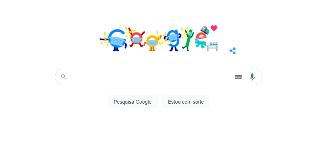 Doodle comemorativo do Google - Vacina Covid perto de mim