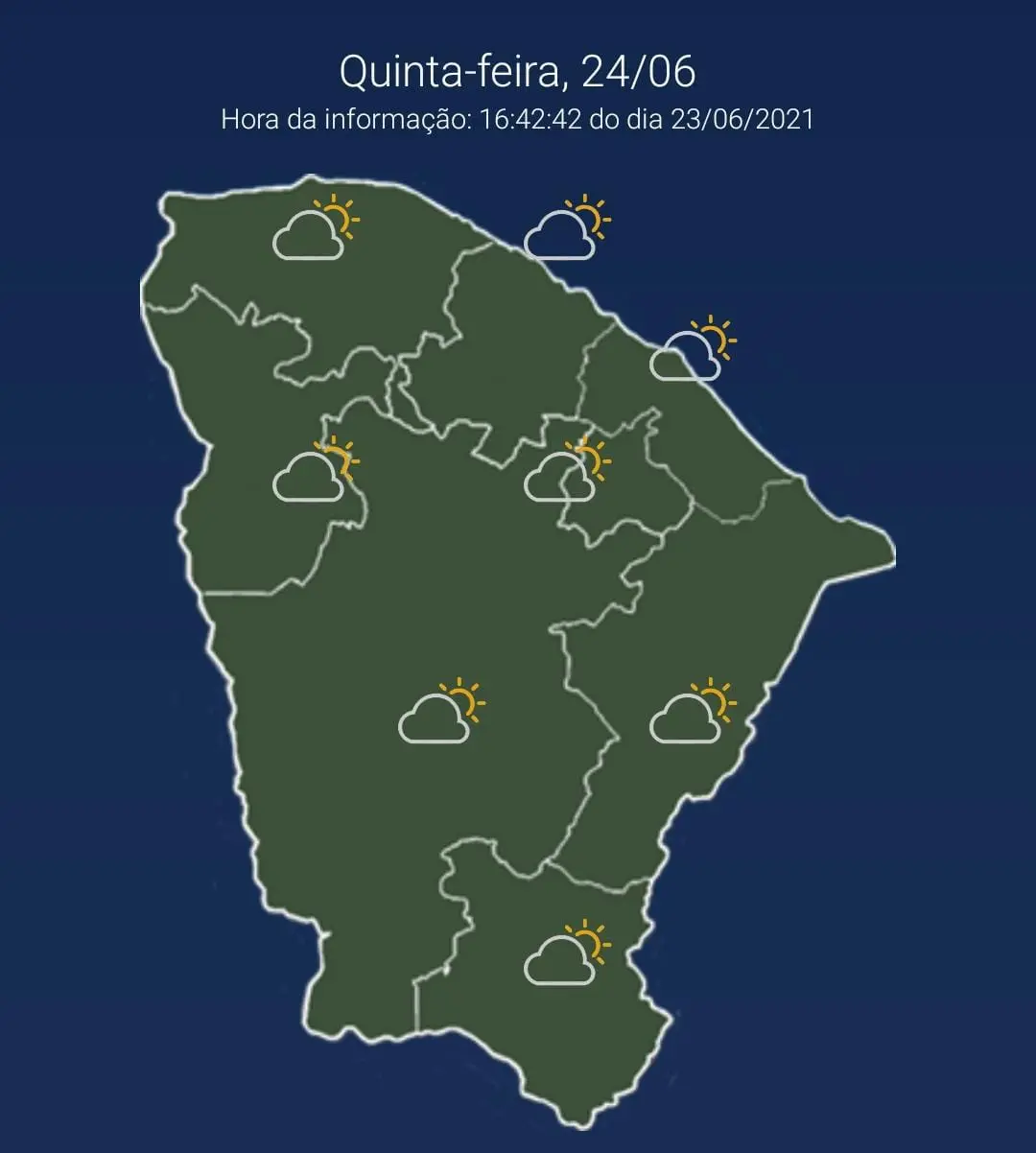 Print do mapa do tempo