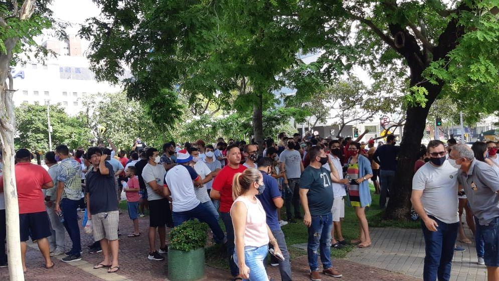 Manifestação de motoristas de aplicativo