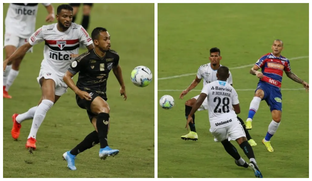 Imagens de Ceará x São Paulo e Grêmio x Fortaleza