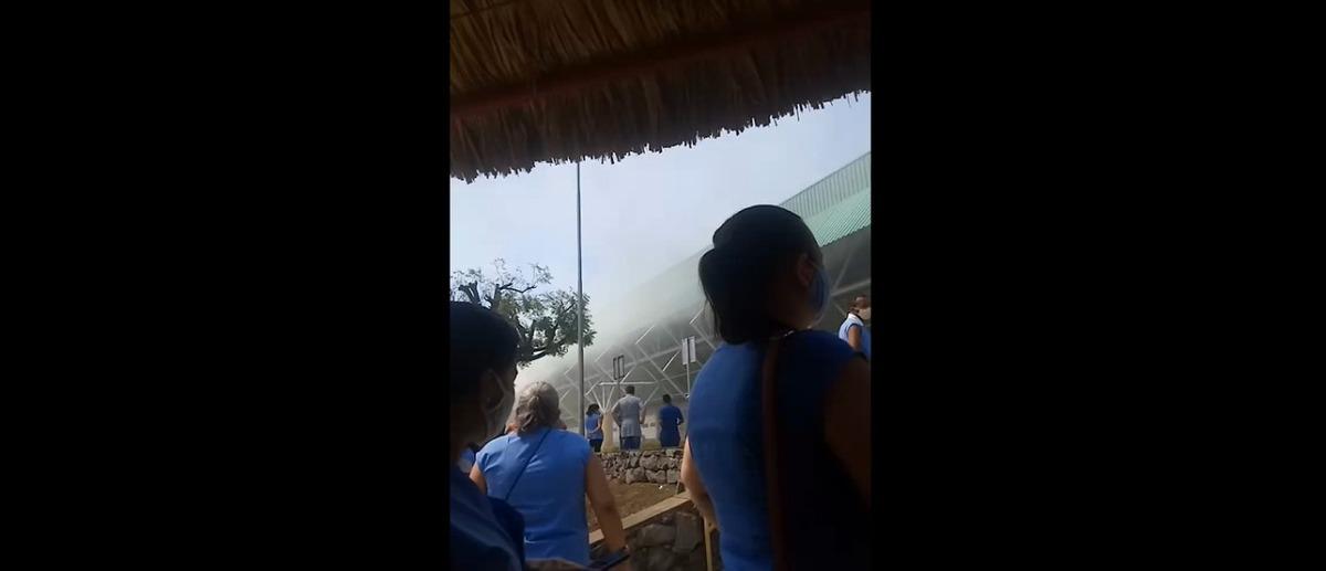 Momento do incêndio