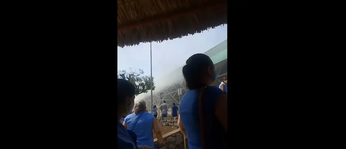 Momento do incêndio