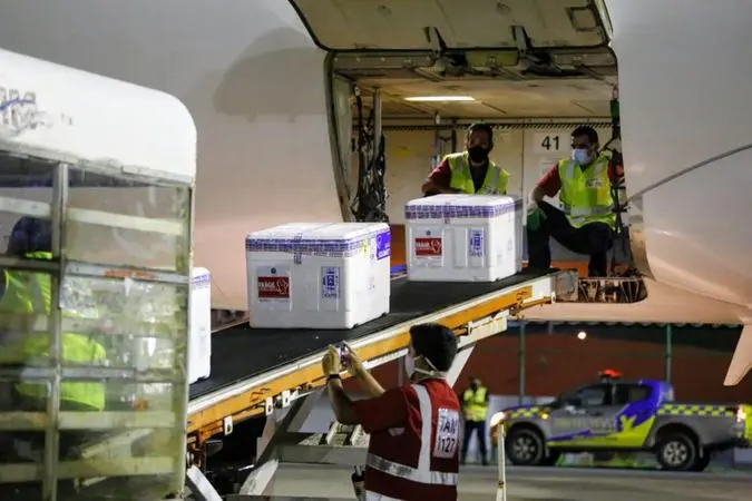 Chegada de vacinas contra a Covid-19