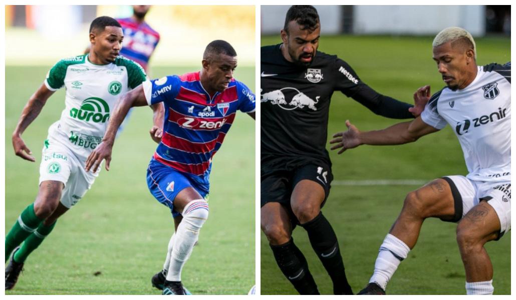 Imagens de Fortaleza x Chape e Bragantino x Ceará